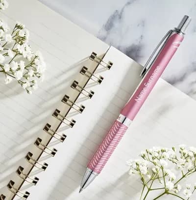 Personalised Pentel Rollerball Pen Pink