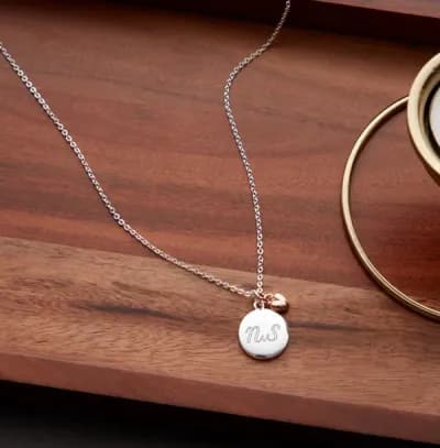 Two Initials Birthstone Heart Bracelet Personalised