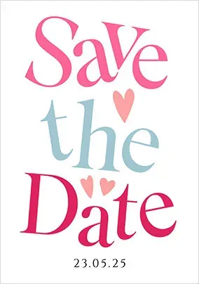Simple Save The Date Postcard