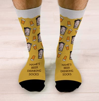 Personalised Beer Drinking Socks