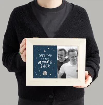 To The Moon And Back Photo Wooden Gift Box