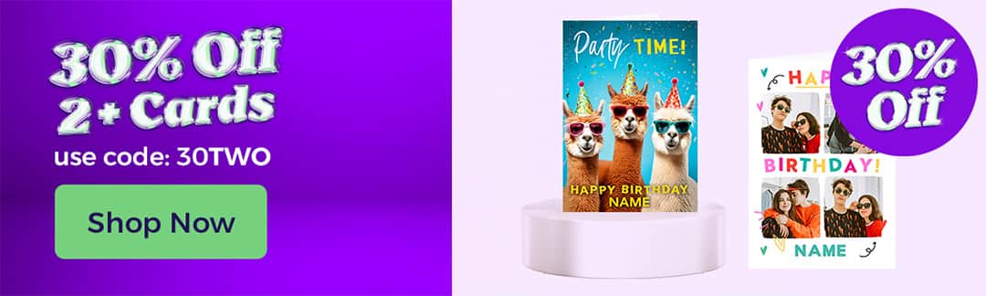 30% off 2+ Cards
