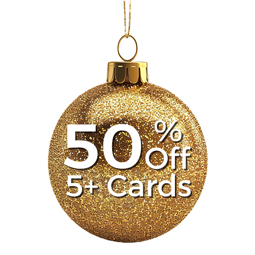 50% Off 5 or more cards