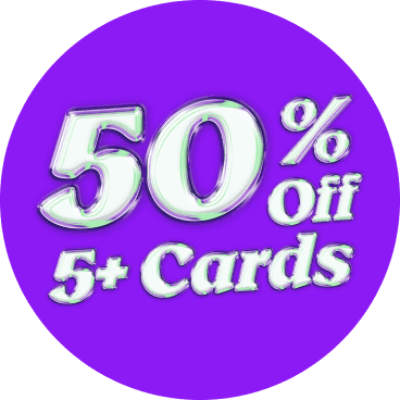 50% Off 5 or more cards