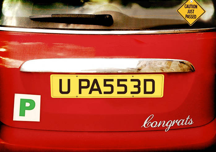 You Passed Driving Test Number Plate Card