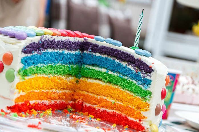 Child's Birthday Cake Multi Coloured