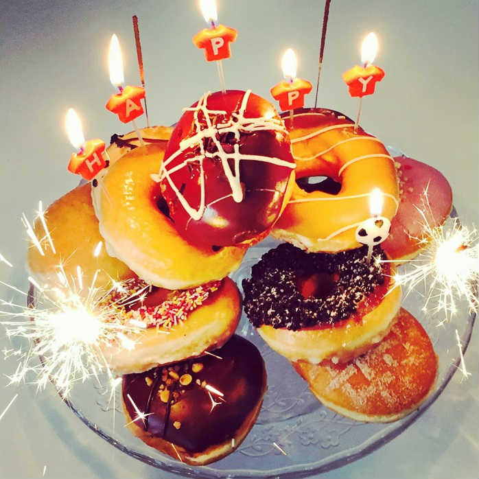 Doughnut Birthday Cake