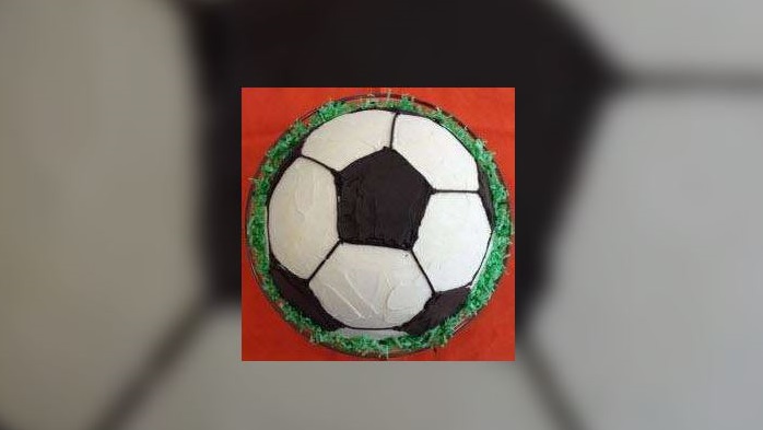 Football Shaped Birthday Cake