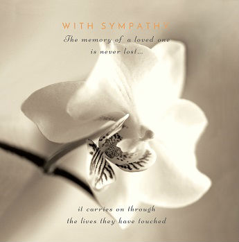 Memory of a loved one sympathy card