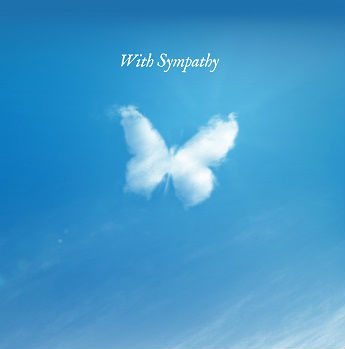 With sympathy card - sky and butterfly cloud