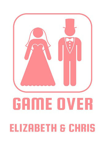 Game Over Wedding Card