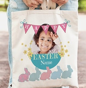 Personalised Easter tote bag