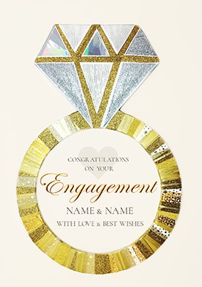 Engagement Card Congratulations on your engagement card Ring Card Bride to be