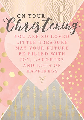 MAY GOD BLESS YOUR BABY'S CHRISTENING DAY CHRISTENING  CARD