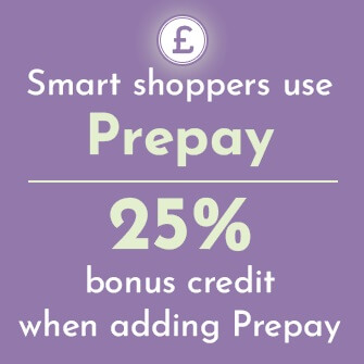 Add prepay and receive 25% bonus credit