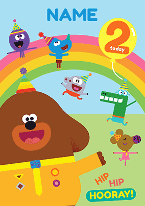 Hey Duggee - 2 Today Personalised 3D Card