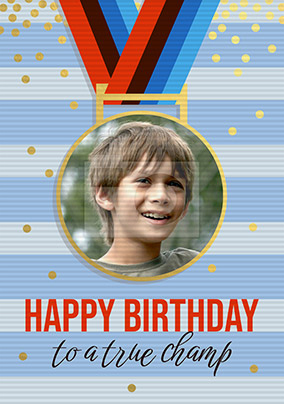 Flip Reveal Teen Boy Photo Birthday Card