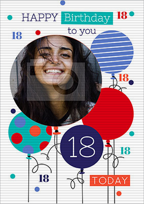 Flip Reveal 18th Photo Birthday Card