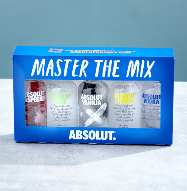 ZDISC Absolut Vodka 5 x 5cl Gift Pack