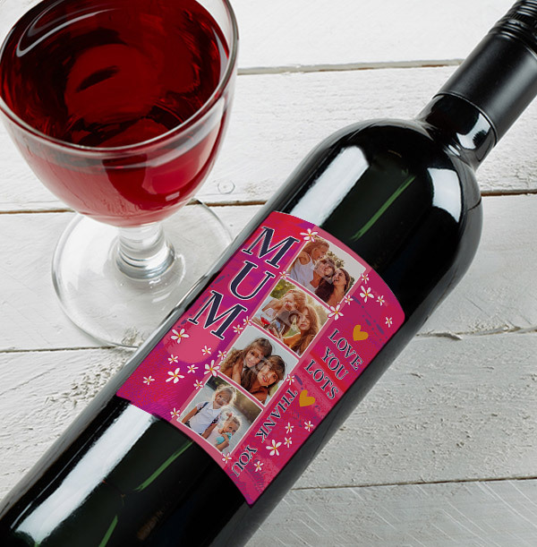 Thank You Mum Red Wine - Photo Upload