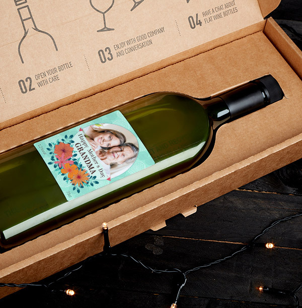 Mothers Day Grandma Photo Upload Letterbox Wine - Sauvignon Blanc