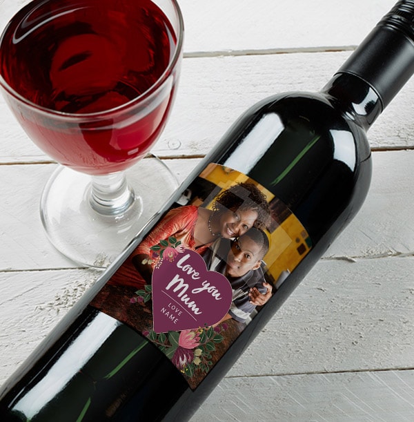 Love You Mum Personalised Red Wine