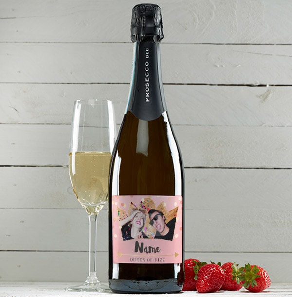 Queen Of Fizz Personalised Prosecco With Photo