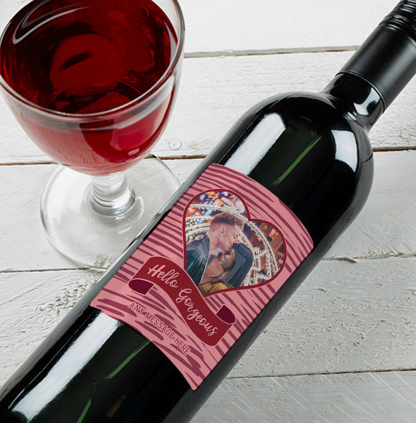 Hello Gorgeous Personalised Red Wine - Photo Upload
