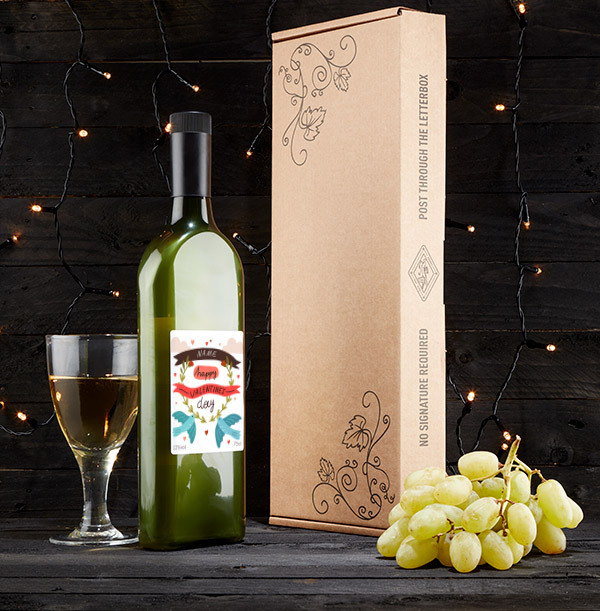 Happy Valentines Personalised Letterbox Wine - Sauvignon Blanc
