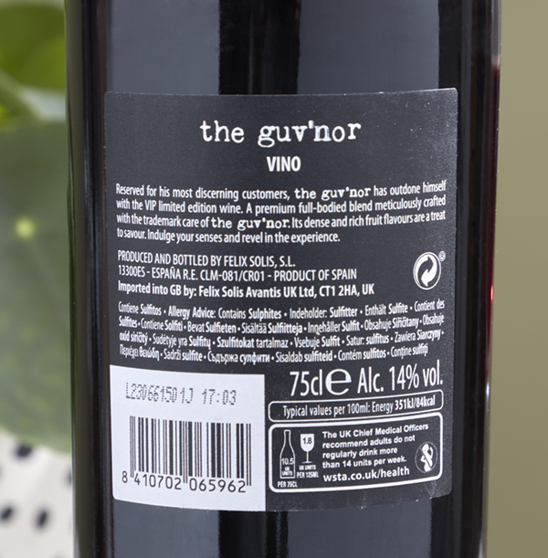 The discount guvnor wine