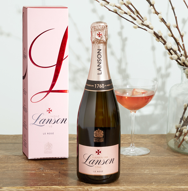 Lanson Rose Champagne and Gift Box