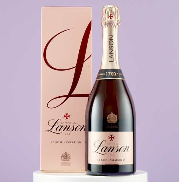 Lanson Rose Champagne and Gift Box