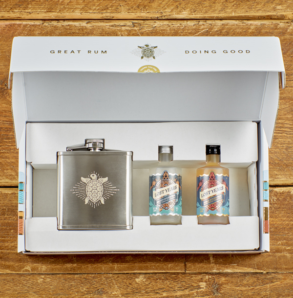 Lost Years Spiced Rum & Hipflask Gift Set
