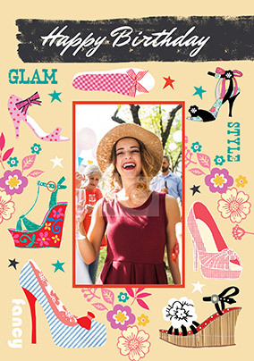 Happy Birthday Shoes Photo Card