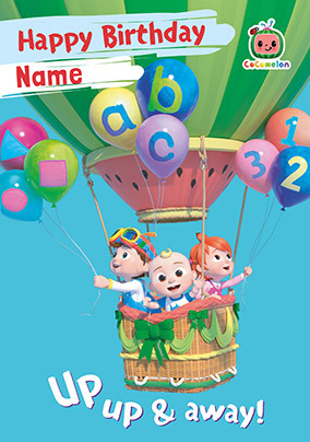 Up Up And Away Personalised Birthday Card