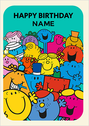 Mr Men personalised Birthday Card