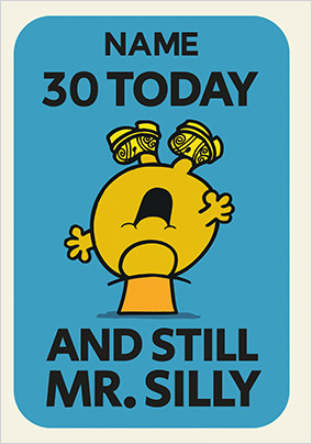 Mr Silly - 30th Birthday Personalised Card