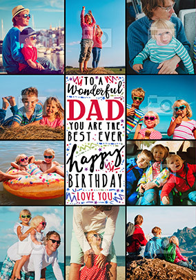 Wonderful Dad Photo Birthday Card