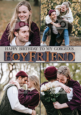 Gorgeous Boyfriend Photo Birthday Card