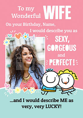 Wonderful Wife Photo Birthday Card