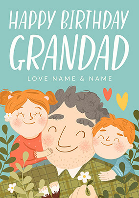 Happy Birthday Grandad Cute Personalised Birthday Card