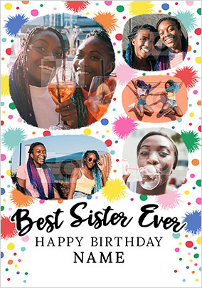Best Sister Ever Photo Birthday Card