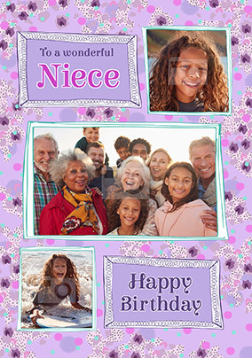 Wonderful Niece Birthday Photo Card