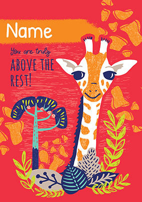 ZDICS - OOL 16/04/24 Animal Planet - Above the Rest Personalised Birthday Card