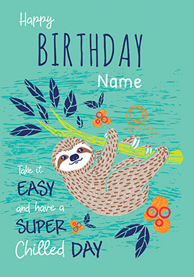 Animal Planet - Take it Easy Personalised Birthday Card