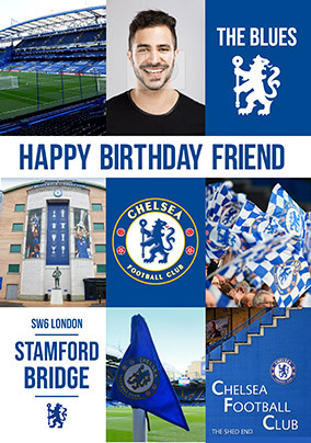Chelsea FC - Friend Photo Birthday Card