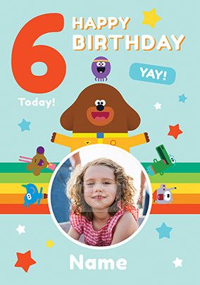 Hey Duggee - 6 Today Photo Birthday Card