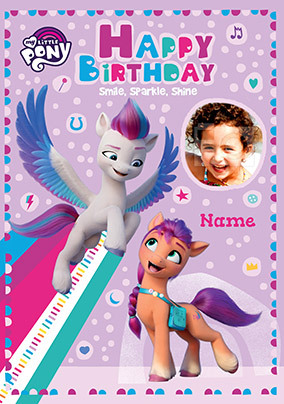 My Little Pony Movie Photo Birthday Card