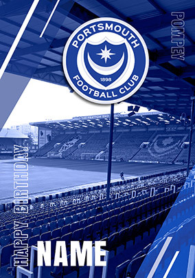 Portsmouth FC - Personalised Birthday Card