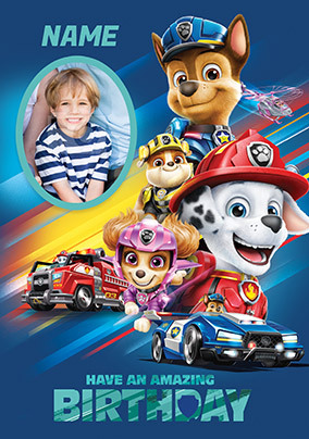 Paw Patrol Movie - Amazing Birthday Photo Card